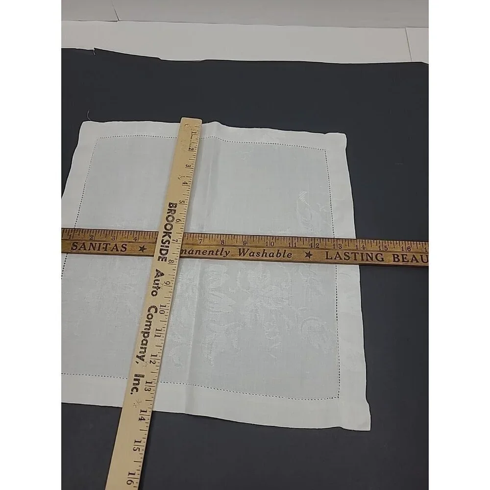 Vintage Napkins Lot of 4 White Floral